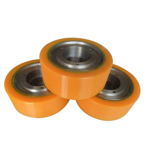 Roues revêtues de polyuréthane Ky-168 pour rouleaux de convoyeurs industriels avec roulements en caoutchouc, taille personnalisable - Product Image 1