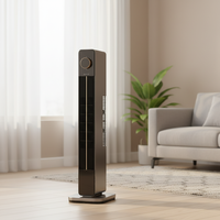 Nouveau ventilateur chauffant portable en plastique avec protection contre la surchauffe PTC, éclairage, télécommande, thermostat réglable, désodorisation, chauffage rapide