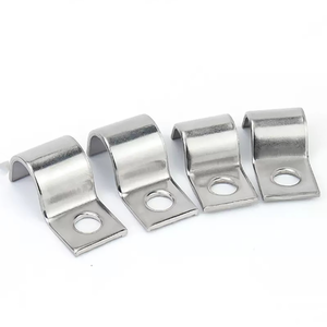 <span class=keywords><strong>Collier</strong></span> de serrage <span class=keywords><strong>double</strong></span> face en acier inoxydable personnalisable en gros avec boucle de <span class=keywords><strong>fixation</strong></span> de câble finition zinc prise en charge OEM - Product Image 3