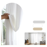 Rideaux de laine pour la maison rideau transparent japonais au design moderne en lin de couleur unie rideau de gaze d'intérieur de taille personnalisée