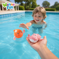 Jouets de bain en plastique à remonter pour enfants : Lion de mer, pingouin, pieuvre – Jouets flottants pour la baignade et le jeu