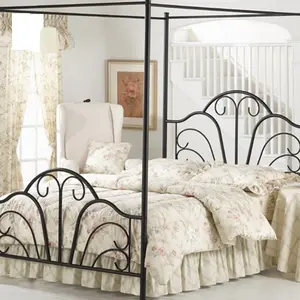 Wholesale products furniture modern perfect design adult metal four-poster canopy bed