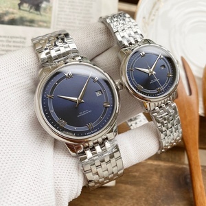 Reloj Mecánico Automático para Pareja, Correa de Acero Inoxidable, Esfera con Números Romanos, Visualización de Fecha, Resistente al Agua, Estilo Ejecutivo, Marca Omegaes - Product Image 3