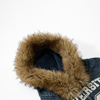 Blouson en jean pour homme, nouvelle collection hiver, en coton/élasthanne respirant, style motard urbain, couleur unie, délavage moyen
