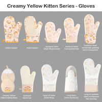 Kit d'essentiels de cuisson Kawaii chat grattoir mitaines de four brosse à badigeonner rouleau à pâtisserie porte-pot grattoir à pâte vente en gros