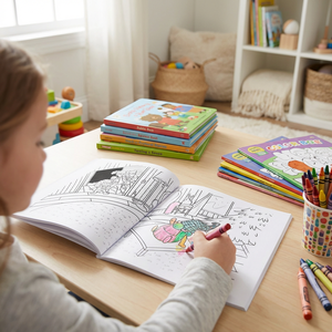 Libro <span class=keywords><strong>da</strong></span> <span class=keywords><strong>Colorare</strong></span> di Alta Qualità con Pagine Perforate a Punti, Rilegatura Cucita, Copertina Morbida per <span class=keywords><strong>Adulti</strong></span> <span class=keywords><strong>e</strong></span> Bambini - Product Image 3