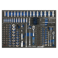 Assortiment complet d'outils de 352 pièces et coffre à outils roulant à 7 tiroirs, armoire de garage de qualité industrielle avec roulettes
