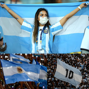 Bandera <span class=keywords><strong>de</strong></span> <span class=keywords><strong>Argentina</strong></span> <span class=keywords><strong>de</strong></span> Messi 2026 en Stock, 3x5FT, Poliéster Impermeable, Bandera Nacional <span class=keywords><strong>Argentina</strong></span> con Ojales <span class=keywords><strong>de</strong></span> Latón para Exterior e Interior - Product Image 2