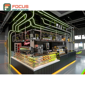 Vitrina Profesional para Café con Frente de Vidrio, Estante para Pastelería, Panel Blanco, Vitrina para Cafetería - Product Image 5