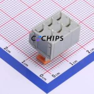 XY119A-5.0-3P Spring Terminal Block Through hole Component (THT),P=5mm Connector 1x3P 5mm Gray 3P - Product Image 2