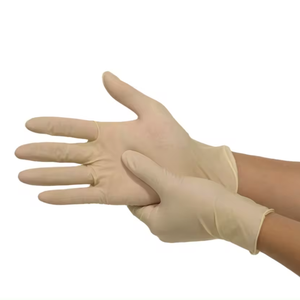 ถุงมือยาง ambidextrous ที่ผ่านการรับรอง <span class=keywords><strong>EN455</strong></span> ถุงมือยางแบบไม่มีแป้งและถุงมือตรวจสอบเนื้อแบบผง - Product Image 2