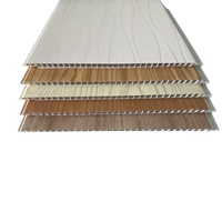 Panneau mural en cristal de carbone recouvert de PVC, placage bois, grille rectangulaire, panneau imperméable pour salle de classe, garantie 5 ans