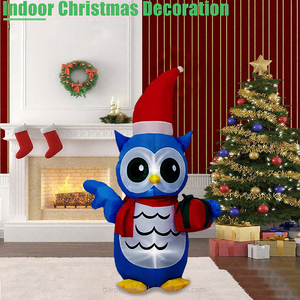 Búho Navideño Inflable Impermeable de 4 Pies con Luces LED Integradas - Linda Decoración Navideña Animada para el Hogar, Patio, Fiesta, Centro Comercial - Product Image 4