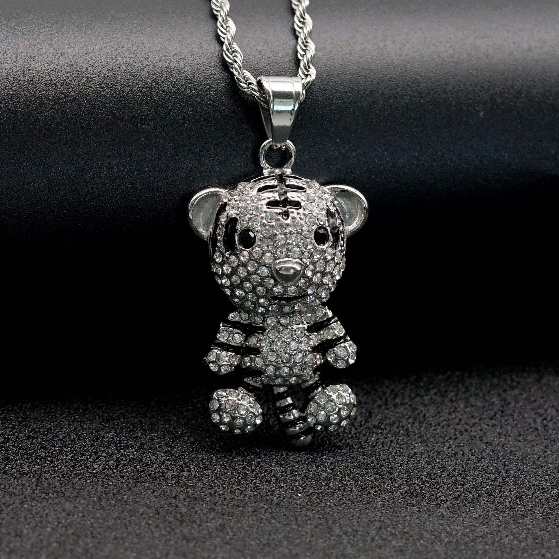 Black Eyes  Silver Single Pendant Without Chain