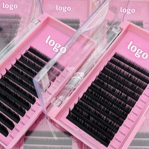 Tùy chỉnh 0.03mm tối màu đen lông mi cá nhân giả lông mi mở rộng Matte Cashmere Lash khay Mega khối lượng handmade mềm mở rộng - Product Image 1