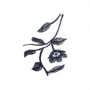 Nouvelle Tissu en Cordon Noir Élégant pour Femme avec Broderie Florale et Motif Géométrique - Product Image 3