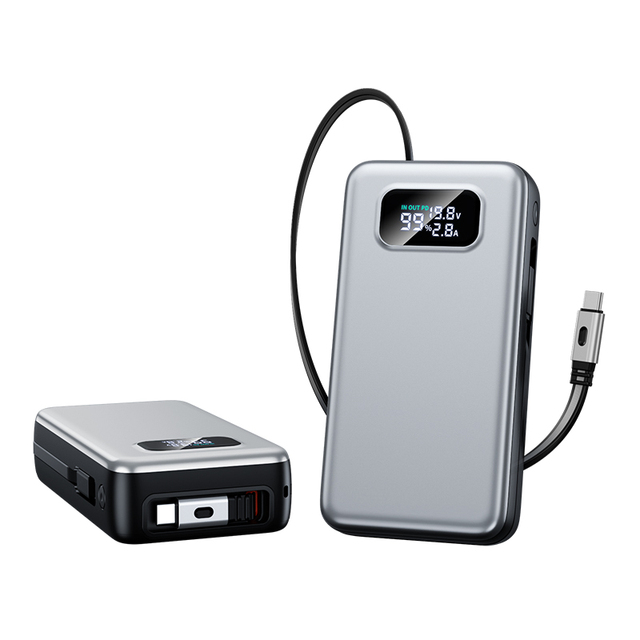 Portable PD 65w Powerbank with Built in Cables Power Bank 20000mah Power Banks for Laptop