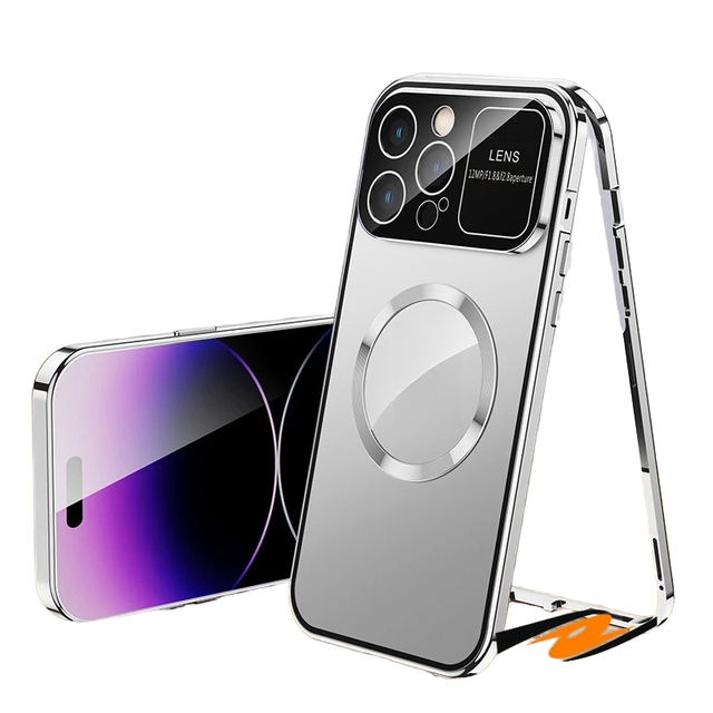 AilesTecca 360 Full-Body Protection Aluminum Metal Frame Magnetic 360 Full Cover Protective Phone Case for IPhone17 16 15Pro Max