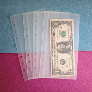 Durable Flexible Frosted Clear PP Refillable Money Savings Planner Insert Zipless Budget Binder Pocket <strong>A6</strong> Non-tab Cash <strong>Envelope</strong> - Product Image 3