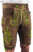 Nouveau design short bavarois pour Oktoberfest Logo personnalisé broderie Costume de festival allemand avec fonction extensible en tissu daim