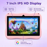 Tablet Infantil de 7 Pulgadas con Android 12.0, 4 GB de RAM, Pantalla IPS de 1024x600, Uso Educativo, Aplicaciones Preinstaladas