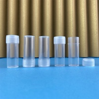 Botella Cilíndrica Pequeña de Plástico de 7G con Tapón de Rosca para Cuidado de la Piel y Envasado de Jugos - Capacidad de 5/7ml