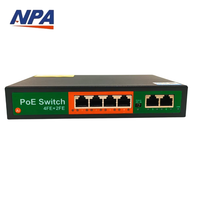 Switch PoE Inteligente de 6 Puertos con IA, 10/100Mbps, 2 Puertos Uplink, Apilable, QoS, para Cámaras IP CCTV, RJ45 Ethernet, Plug&Play, Capacidad de 1.6Gbps