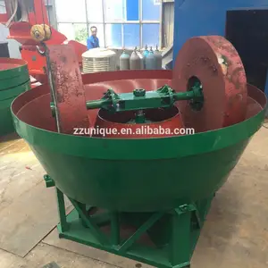 NEW Low Investment Wet Grinding Pan Mill For Gold Ores Small Production Capacity For Sale