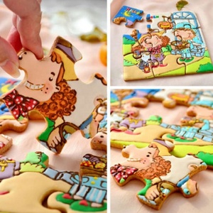 Moule artisanal en forme de Puzzle pour décoration de gâteau Fondant, outils de cuisson pour biscuits et Muffins, livraison gratuite - Product Image 5
