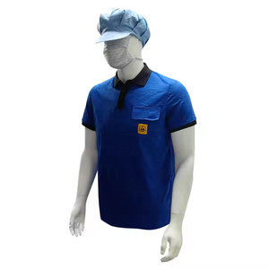 Combinaison OEM avec capuche Chiffon <span class=keywords><strong>de</strong></span> nettoyage antistatique Alsico Vêtements pour salle blanche Salopette Vêtements Esd T Shirt - Product Image 1