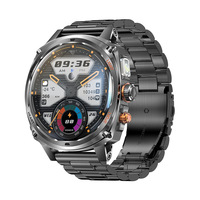 Reloj Inteligente KM200 con Pantalla Esférica AMOLED de 1.75'' para Hombre, Linterna LED Potente, Llamadas Bluetooth, Reloj Inteligente para Exteriores
