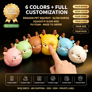 New Product Chinese element Little <strong>Dragon</strong> PU Fast-rebound 1-second Squeeze Toy Wholesale Simulation Model Toy - Product Image 1