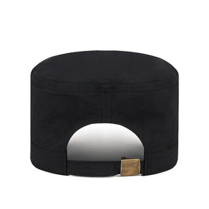 <b>Flat</b> Cap Cotton Quick Dry Adjustable Brim Outdoor Sports <b>Hat</b> For Men Black - Product Image 3