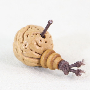 Peach Pit Three Way Loose Seed Pagoda <b>Bead</b> For Bracelet Making Handmade Chinese Style Jewelry Finding Irregular Shape 13-15mm - Product Image 1