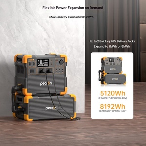 สถานีไฟฟ้าพกพา PECRON E2400LFP 2048Wh สำหรับใช้งานกลางแจ้ง 2400W 110V 220V พร้อมแบตเตอรี่และปลั๊กแบบ US สำหรับแคมป์ปิ้ง ไฟ LED ทำงานกลางแจ้ง - Product Image 1