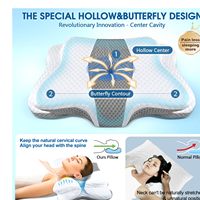Mousse de papillon orthopédique viscoélastique Anti ronflement soutien cervical du cou oreiller papillon orthopédique Oem personnaliser en gros