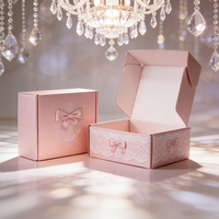 Boîtes d'expédition rectangulaires roses personnalisées, écologiques et réutilisables, style Lolita, pour emballage de mode, résistantes aux UV et très robustes