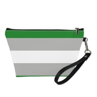 Pochette cosmétique personnalisée Greyromantic à thème arc-en-ciel gay, imprimée UV, pour les voyages, le rangement de salle de bain et la fourniture en gros