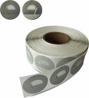Étiquettes de sécurité 33 mm de diamètre RF 8,2 MHz transparentes compatibles Checkpoint, 1000 pièces/rouleau, pour systèmes de prévention des pertes EAS
