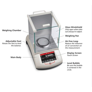 온도 및 시간 내부 보정 기능이 있는 510g/1mg 터치스크린 전자 저울 - Product Image 6