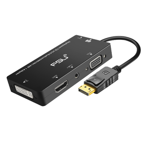 Mejores ofertas Displayport DP macho a DVI HDMI VGA Audio hembra adaptador <span class=keywords><strong>Display</strong></span> <span class=keywords><strong>Port</strong></span> Cable Convertidor para computadora - Product Image 1