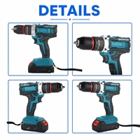 HIERKIN Outils portables divers, Kit de batteries au lithium, Moteur de perçage multifonction, Perceuse-visseuse