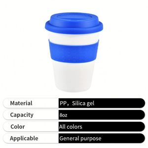 แก้วกาแฟแบบพกพาดีไซน์ใหม่พร้อมฝาปิดซิลิโคนและช่องดื่มตรง  รับสกรีนโลโก้ สำหรับห้างสรรพสินค้า - Product Image 6