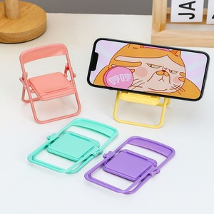 Folding Chair Phone Stand Mini Desktop <b>Holder</b> Portable Foldable Creative Macaron Color For Mobile Phone - Product Image 5