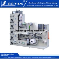 Machine d'impression flexographique semi-automatique à 4 couleurs ZBRY-450 pour étiquettes en structure empilée