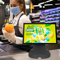 Android POS 15.6 + Machine à double écran tactile de 10.1 pouces, Restaurant Android tout en un ordinateur double écran Pos Android