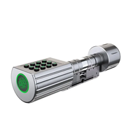 Serrure de porte cylindrique européenne électronique Euro TTLockTUYA APP, mot de passe réglable à distance, cylindre intelligent, déverrouillage par empreinte digitale NFC