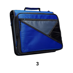 Classeur à fermeture éclair BSCI de 3 pouces avec poignée, bandoulière amovible, échantillon gratuit, en polyester durable pour le bureau et l'école - Product Image 1