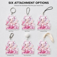 Porte-clés personnalisé en acrylique anime, épaisseur 5 mm, revêtement époxy, impression UV, chaîne serpent, fabrication OEM, vente en gros, délai de livraison rapide