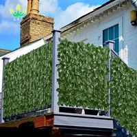Clôture d'intimité en lierre artificiel, haie artificielle et décoration en faux lierre et feuilles d'érable pour la décoration de jardin extérieur